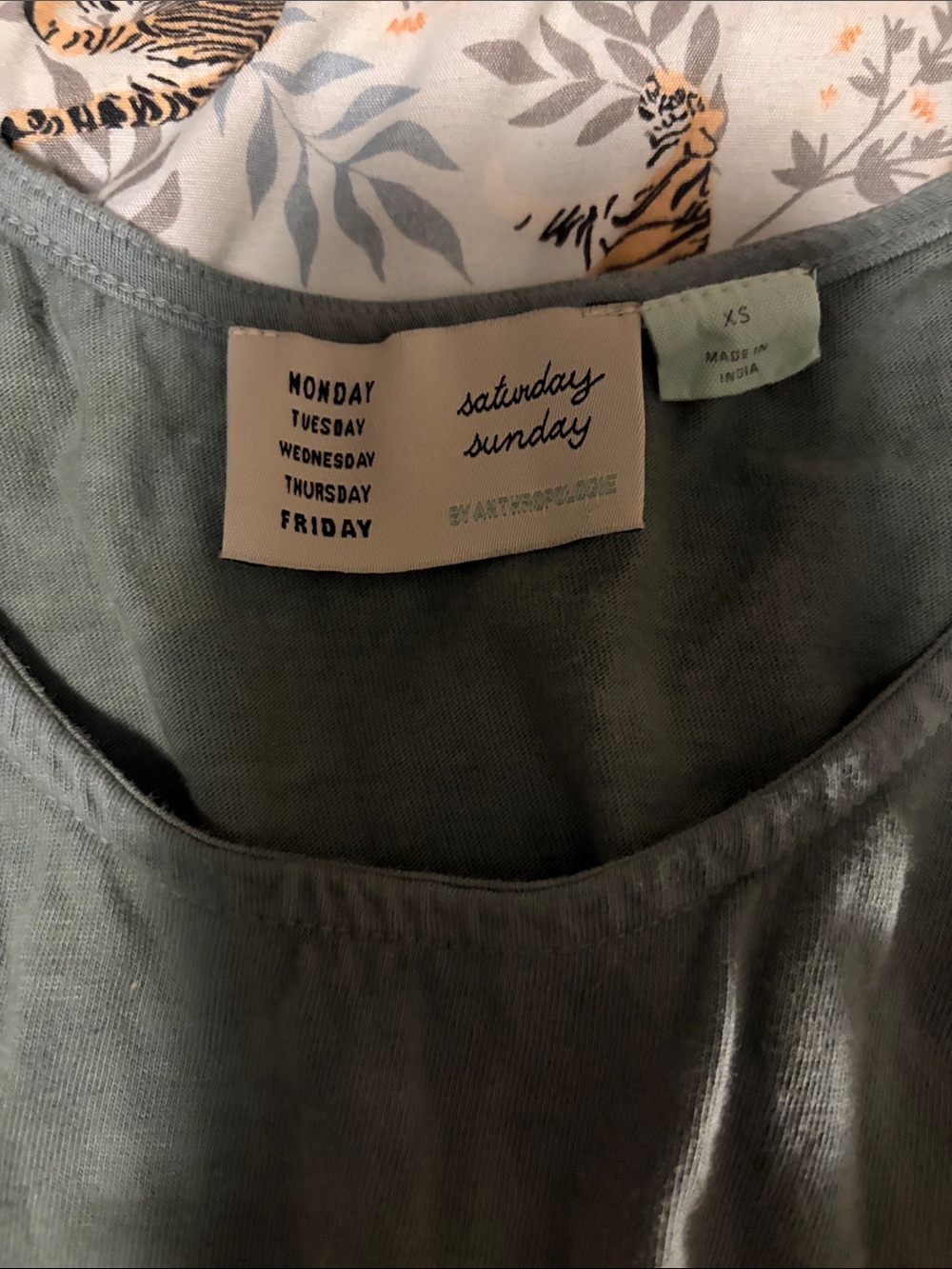 Anthropologie Sleeveless Tie-Dye Tank Dress — Sage Green - XS - Picture 4 of 5